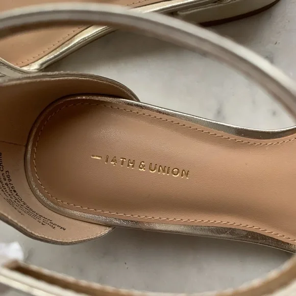 14th & Union. Silver unworn flats!  So cute. - Picture 5 of 5